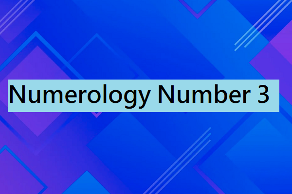 Numerology Number 3